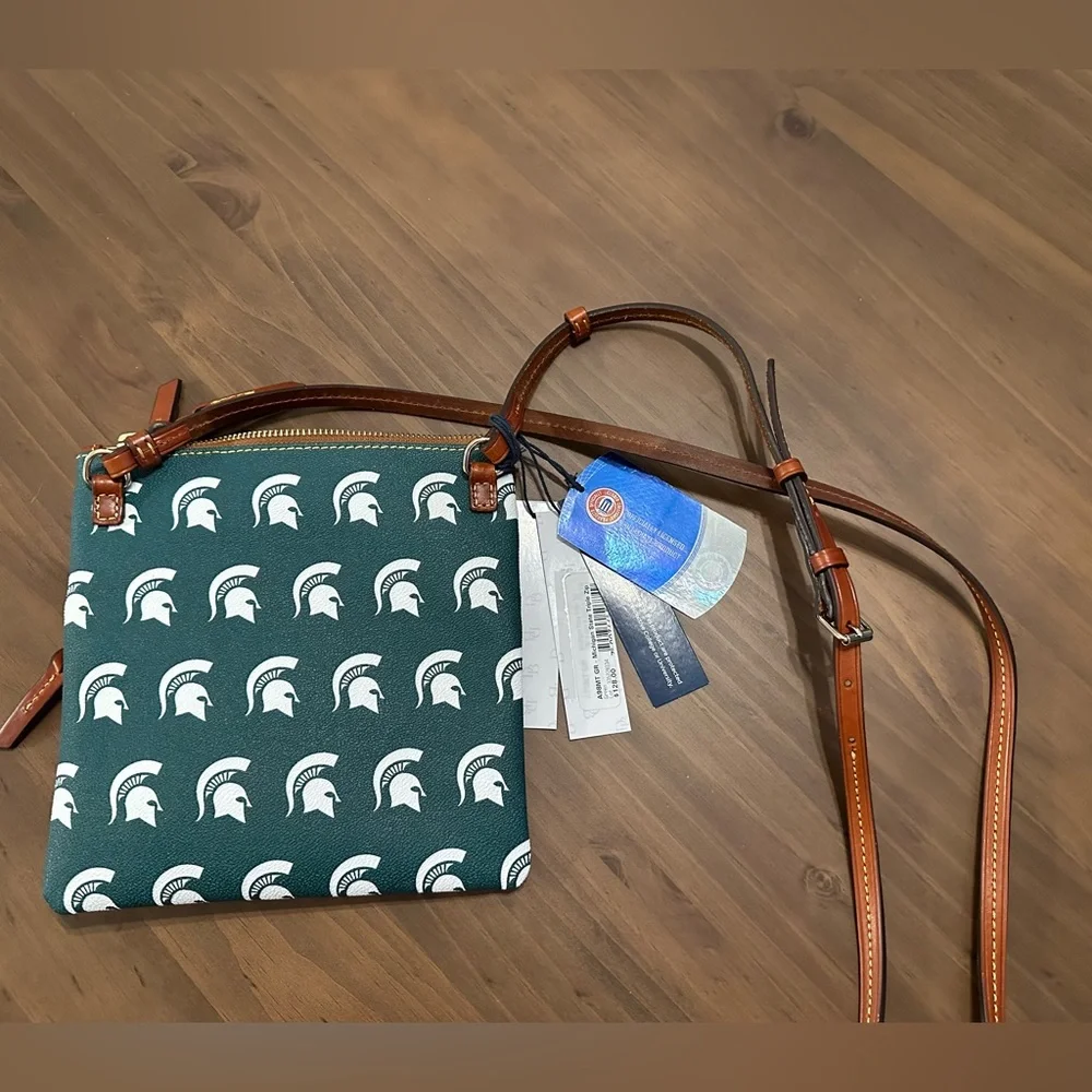 Dooney & Bourke Green and Brown Crossbody Bag - Picture 4 of 8